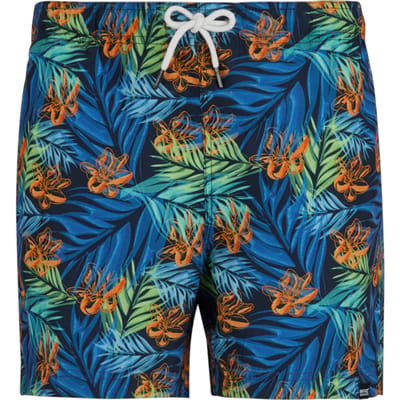 Regatta Heren Loras Tropische Bladeren Zwemshorts (Marineblauw)