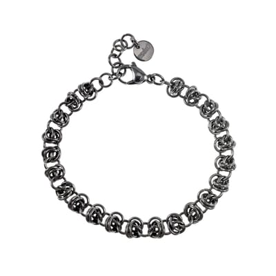 Armband Unisex - Gepolijst RVS - Knooparmband - Handgemaakt door esde2 - Verstelbaar 16cm tot 19cm