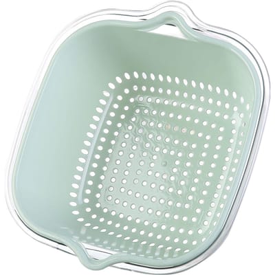 Groenteafdruipmand Dubbellaags Plastic Voedsel Fruitkom en Zeef Set voor Keuken