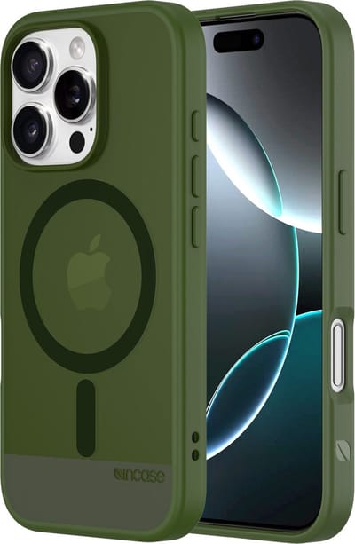 Incase Slim hoesje iPhone 16 Pro – Antimicrobiële bescherming – Lichtgewicht, ultra-dun profiel – 3m valbescherming - Groen