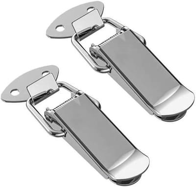 Knevelsluiting veer - Gesp haak slot - Kisten beveiligen - Roestvrij staal - 69 mm - Zilver