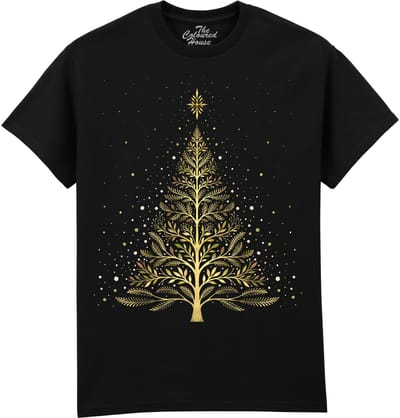 Kerstboom Christmas Night Glowing Tree The Coloured House T-shirt S