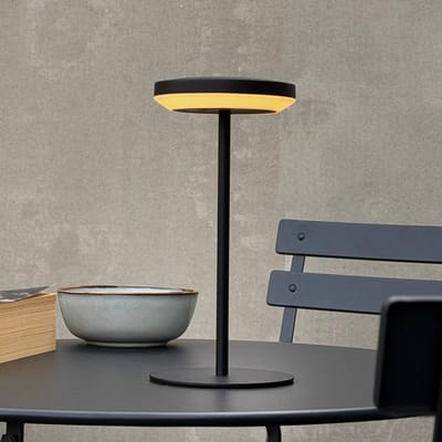 Dyberg Larsen LED tafellamp op zonne-energie Otera zwart, 25 cm, IP44
