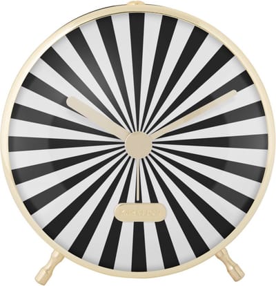 Karlsson Wekker Candy Swirl - Zwart - 12.5x3.7x12.5cm - Modern - Wekker voor slaapkamer - Wekkers