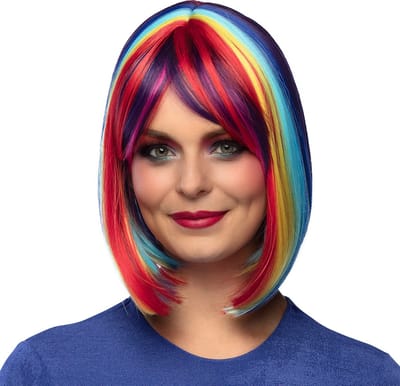 Boland - Pruik Unity Multi - Steil - Halflang - Vrouwen - Showgirl - Pride- Fantasy