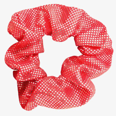 Lajetti - Glitter Scrunchie Rood Turnwokkel Haarelastiek Haarwokkel - Turn scrunchies