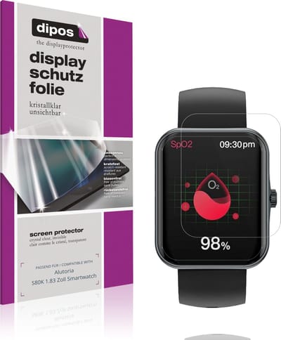 dipos – 6x Beschermfolie geschikt voor Alutoria S80K 1.83 Zoll Smartwatch | Krasbestendige & heldere Screenprotector Ultra-Thin