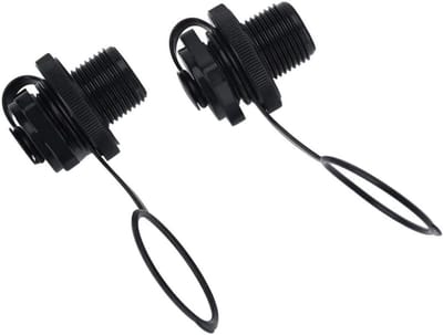 Boot Luchtklep Kajak Raft Plug Rubber Raft Air Plug Luchtbed Schroef Cap Vervanging Opblaasbare Accessoire Zwart 2 STKS