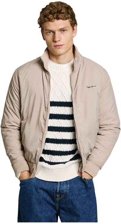Pepe Jeans Mustrel Jas Beige XL Man
