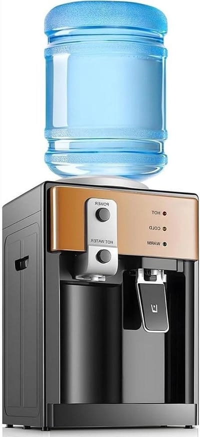 Waterdispenser - Waterkoeler Fontein - Direct Water Tappen - Compact Aanrechtontwerp - 5 Gallon Flessen - Champagne Goud