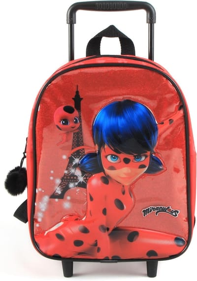 MIRACULOUS Ladybug Trolley Rugzak Rugtas School Vakantie Logeren 2-5 Jaar