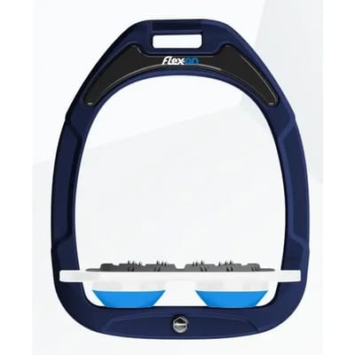 Ultra Grip Plat Stijgbeugels Marine/Wit/Blauw Flex-On Green Composite