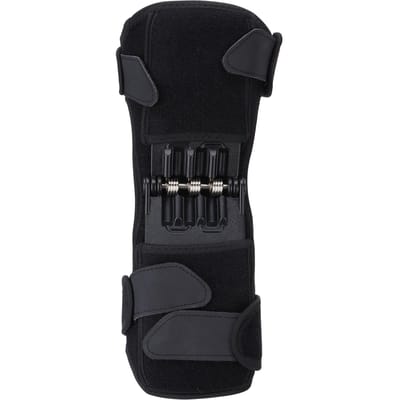 Kniebooster Brace Veerschokdemper Gewrichtsondersteuning Verstelbare Knie Stabilisator Pads voor Mannen Vrouwen Klimmen Bergbeklimmen black
