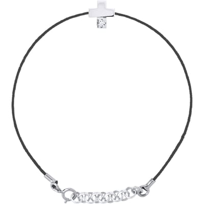 Diamond Bracelet CROSS 0,030 cts Nylon Black 925
