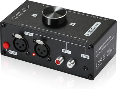 Audio Voorversterker - Signaal Converter - Geluid Kwaliteit Verbeteren - Meerdere Ingangen Uitgangen - 128 x 61 x 48 mm