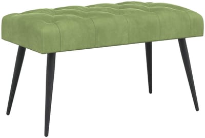 vidaXL - Bank - met - knopen - tufting - Lichtgroen - 80 - x - 40 - x - 46 - cm - Fluweel