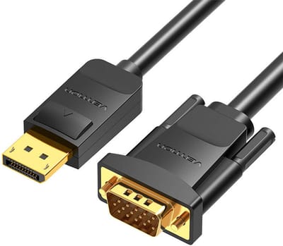Displayport Naar Vga-Kabel Vention Hblbg 1,5 M, 1080P 60 Hz (Zwart)