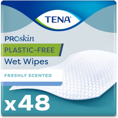 Tena Wet Wipes - 1 pak van 48 vochtige doekjes