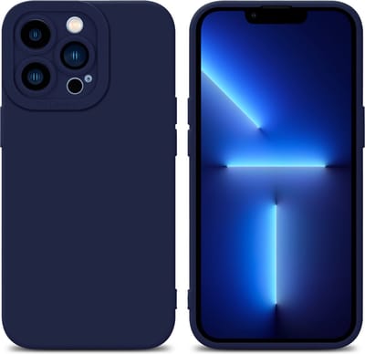 Cadorabo Hoesje geschikt voor Apple iPhone 12 PRO in FLUID DONKER BLAUW - Beschermhoes gemaakt van flexibel TPU silicone Cover Fluid Case