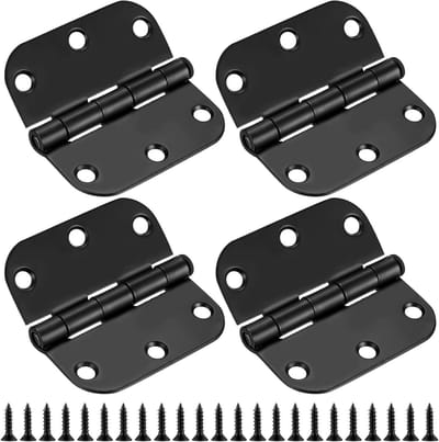 Dailygoods - Klapbare Scharnieren, 4 Stuks, Voor Zware Belasting, Zwart