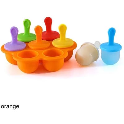 7 Vakken DIY IJs Lolly Siliconen Vorm IJsbal Maker Lolly Vormen Baby Fruit Shake Thuis Keuken Accessoires Tool