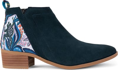 Inkkas, Grove Bootie, Dames, Enkellaars, Suede, Natuur Print, Rubberzool, Maat 37