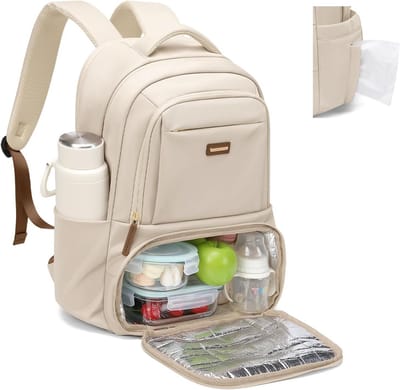 Isolerende Lunchtas Rugzak voor 16 Inch Laptop - Koeltas Herbruikbaar voor Werk, School en Picknick - Groot Model