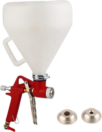 6L Capaciteit 3 Nozzels 4mm 6mm 8mm Aluminiumlegering Textuur Air Spuitpistool - Hopper Feed Verf Spuitpistool voor Muren en Plafonds