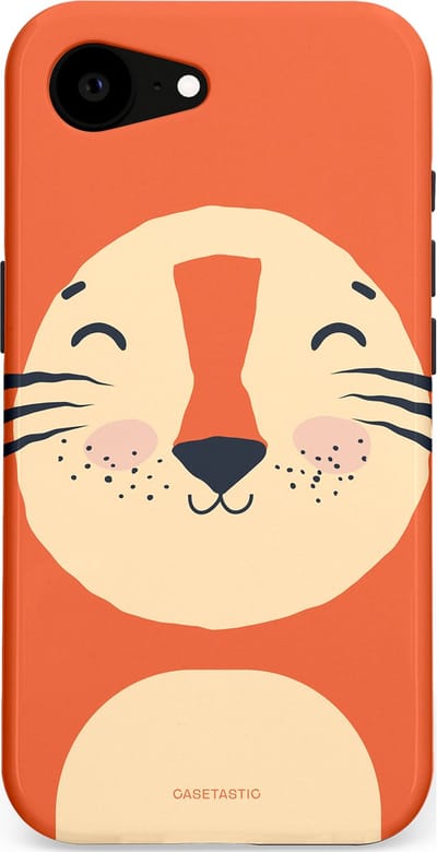 Casetastic hoesje geschikt voor Apple iPhone 16e / Apple iPhone 17e - MagSafe - Dubbellaagse bescherming - Knuffelkopjes tijger - Fashion Case - Terracotta Zand