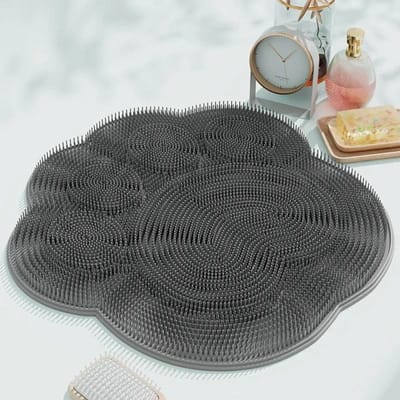 Douche Rugmassage Herbruikbare Reinigingsborstel Douche Voetwasmat Multifunctionele Zuignap Wandmat Wrijf Voet Armen Lichaam Bad