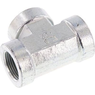 G 3/4'' Verzinkt Stalen T-stuk 200 Bar - Hydrauliek - FL3T-F-EZ-034G