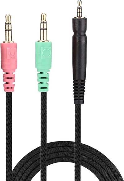 OFC zuurstofvrij koper gevlochten kabel voor gaming hoofdtelefoons - Geschikt voor Sennheiser G4Me One, PC 373D, PC37X, GSP350, GSP500 en GSP600