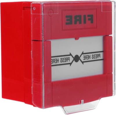Brandalarmknop Noodalarm - Drukknop Alarm - Snelle Evacuatie - Handmatige Reset Functie - 8.6x8.6x5.1 cm - Rood