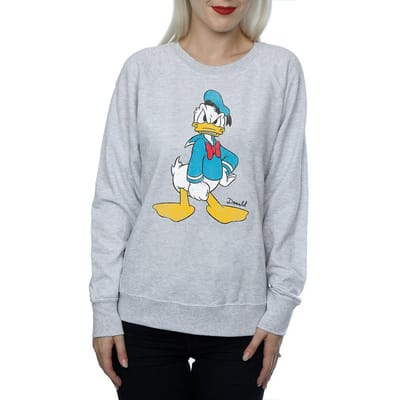 Disney Dames/Dames Boos Donald Duck Heather Sweatshirt (Heide Grijs)