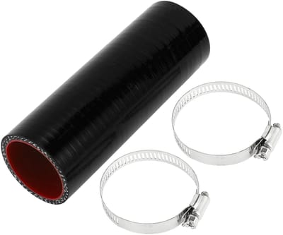 Dailygoods- Silicone Slang - 4-Laags - 1.77" Binnendiameter - 150mm Lengte - Zwart/Rood - Bestand tegen Hoge Temperatuur - Koelslang
