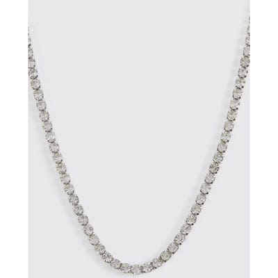 Iced Chain Necklace | Silver