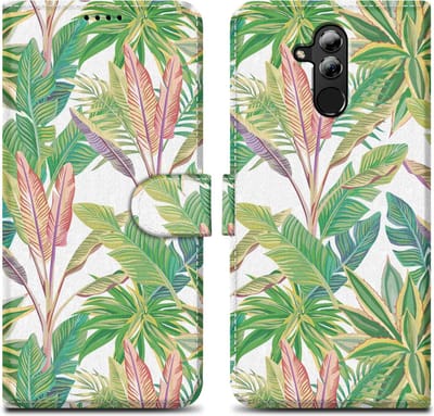 Cadorabo Hoesje geschikt voor Huawei MATE 20 LITE - Design Groen Regenwoud No. 8 - Beschermhoes Case Cover met magnetische sluiting, standaardfunctie en kaartvakje