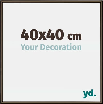 Your Decoration - Fotolijst 40x40 cm - Aluminium - Walnoot Structuur - New York