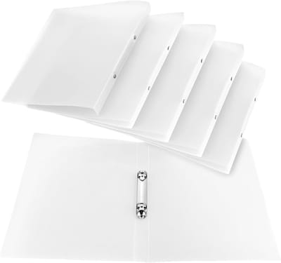 6 Stuks Ringmappen A4, Smal en Transparant, Perfect voor School, Kantoor en Thuisgebruik