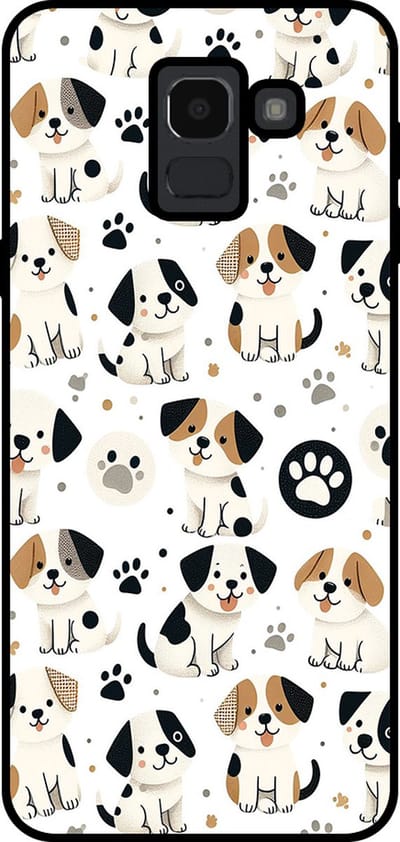 Smartphonica Telefoonhoesje Geschikt voor Samsung Galaxy J6 2018 met honden opdruk - TPU backcover case dog design geschikt voor Samsung Galaxy J6 2018
