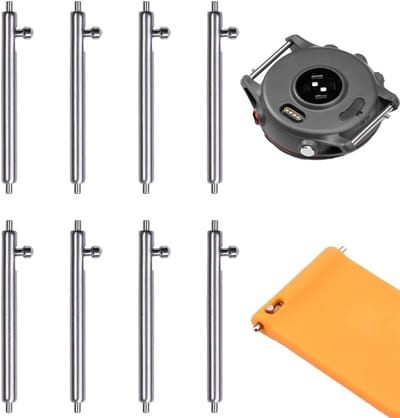8 Stuks Snelle Ontgrendelingsveerstangen, 24mm Vervangingspennen voor Horlogeband, Rvs Horlogeaccessoires voor Leer en Silicoon