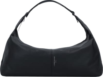 LIEBESKIND BERLIN Leren Schoudertas Paris 4 Small Pebble Hobo Bag Black Zwart