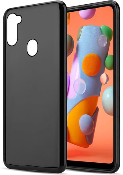 Cadorabo Hoesje geschikt voor Samsung Galaxy A11 / M11 in ZWART - Beschermhoes gemaakt van flexibel TPU Silicone Case Cover