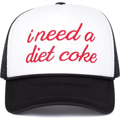 Casquettes Baseball en Filet Unisexes Broderie I Need A Diet Coke Printemps Été Extérieur Réglables Casquettes Décontractées Chapeau Protection Solaire Casquette de Sport red