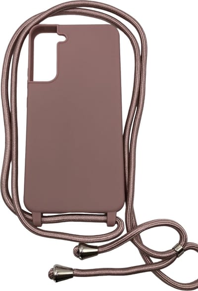 Siliconen Backcover hoesje met Koord - Geschikt voor Samsung Galaxy S22 - TPU/Siliconen - Koord - Oudroze