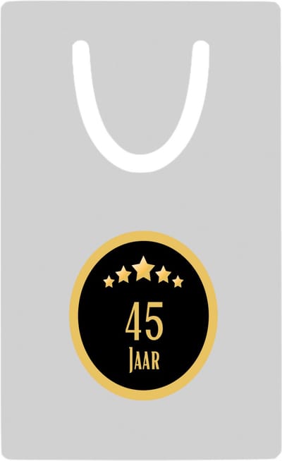 Hacebo® - 45 jaar metalen boekenlegger - iemand die 45 jaar is geworden of 45 jaar lang een relatie hebben of getrouwd zijn - verjaardagscadeau - verjaardag - cadeau - kado - geschenk - gift Bladwijzer boekenleggers - 7.6 cm x 5cm