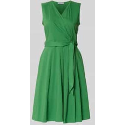 Jurk met V-hals in wikkel-look