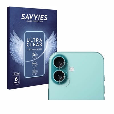 Savvies - Screenprotector voor Apple iPhone 16 Plus (ALLEEN Camera Lens) - Folie Beschermfolie transparant 6 Stuks