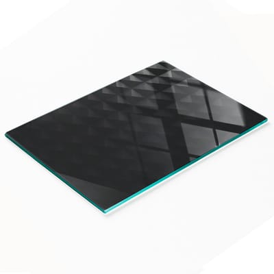 Duurzame en stijlvolle glazen snijplank met abstract patroon, 80x52 cm