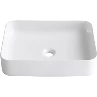 Sensea Wasbak Studio - Keramiek - Rechthoekig - Mat Wit - 50x36x12cm